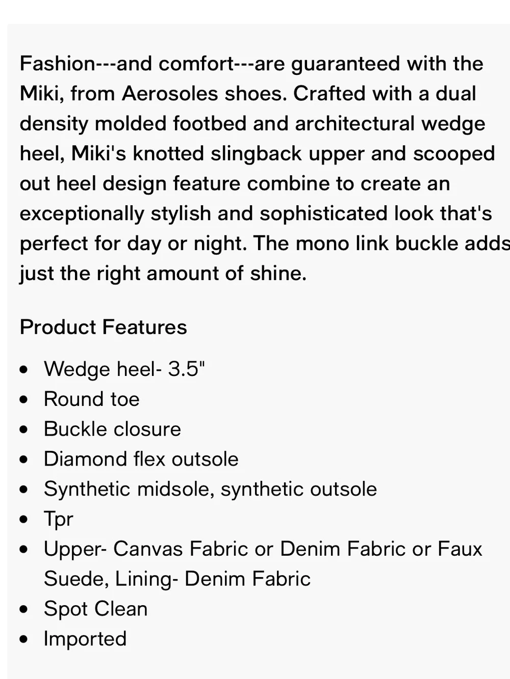 AEROSOLES Miki Cork Wedge Sandal
